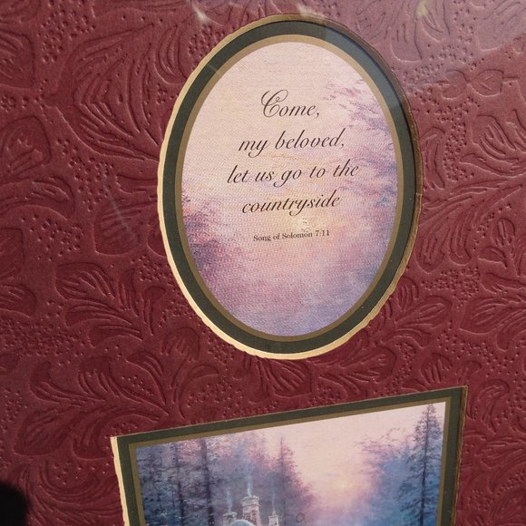 Thomas Kinkade “Mountain Vistas” Matted And Framed Prints Love - Picture 5 of 7